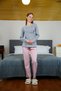 Fashion Line Women's Combed Cotton Long Sleeve Pajamas Suit 4116 - 2