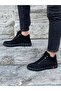 Men's Black Genuine Leather Boots-Black - 2