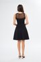 Women's Black Flexible Scuba Fabric Transparent Detailed Evening Dress 2222 - 4
