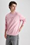 Boxy Fit Crew Neck Printed Sweatshirt V5306Az23Au - 3