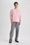 Boxy Fit Crew Neck Printed Sweatshirt V5306Az23Au - 2