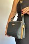 Medium Size 3 Compartments 5 Compartments Women's Crossbody Bag 29 x 21 cm 4022 black tan - 4