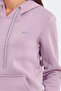 Keshian in Women's Hooded Lilac Sweatshirt with Pockets - 5