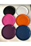 6-Piece Mix Set Metal Single Decorative Candle, Tea, Coffee and Cake Serving Presentation Tray 23 cm