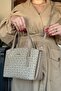 Women's Printed Patterned Shoulder Bag and Wallet Set 2066-Jp Sand Combination -Gzd- - 6