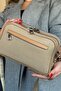 Women's 5-Compartment Adjustable Long Strap Shoulder Bag 6-Compartment 28 X18 cm 4023-Jp Sand -Gzd- - 3