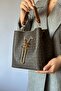 Monogram Printed 3 Compartment Chain Women's Shoulder Bag with Special Accessories AS2065 -GZD-