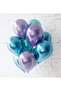 Chrome Shiny Metallic Green-Blue-Purple Color 50 Balloons (3 Color Set) - 2