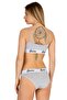 Women's Athlete Bustier Padded Bottom Top Suit Gray - Kts3011 - 3