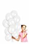White Color Metallic Balloon 50 Pieces (Pack of 50)