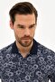 Navy Blue Slim Fit Polo Neck T-Shirt - 2