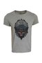 Baskılı Gri T-shirt