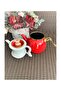 Red Enameled Porcelain Teapot - 3