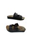 Ge072-10 Men's Brown Double Buckle Daily Walking Slippers