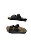 Ge072-10 Men's Brown Double Buckle Daily Walking Slippers - 6