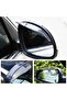 Side Rear View Mirror Rain Guard Umbrella Black - 4