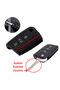 Skoda Octavia A7 Kodiaq Fabia Switchblade Key Compatible Silicone Car Key Remote Control Case Black Red
