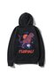 Unisex Black Hooded Sweatshirt Turkey Back Printed
