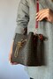 Monogram Printed 3 Compartment Chain Women's Shoulder Bag with Special Accessories AS2065 -GZD- - 3
