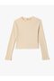 Girl's Camisole Long Sleeve Crew Neck Basic T-Shirt 4WKG10275AK