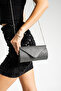 Women's Silvery Platinum Mini Portfolio Evening Dress Bag - 3