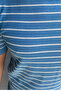 Men's Blue Short Sleeve Corded Acrylic-Cotton Blend Knitwear T-Shirt - 2