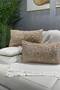 Silver Leaf Plush Rabbit Rectangular Throw Pillow Cover - Milk Coffee - 2