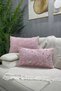 Silver Leaf Plush Rabbit Rectangular Throw Pillow Cover - Powder - 2