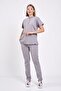 Lycra Smoke Gray Zipper Detailed Scrubs - 4