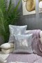 Sequined Square Throw Pillow Case - Silver - 2
