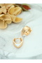 VIP Gold Steel Hoop Earrings (White enamel) - Water and Sea resistant - 2
