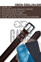 Men's Belt - 100% Genuine Buffalo Leather, Brown, Oval Box, Gift Dowry Holder - 6