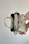 Embossing Printing Premium Quality 4 Compartment Women's Hand and Shoulder Bag 24x24cm 4095 stone combination - 7