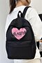 Blunt Blunt Blackpink Heart Printed Unisex Backpack