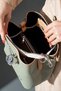 Green Color Women's Cross Shoulder Bag Printed Leather with Special Accessories 4075-Jp - 3