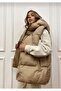 Hooded Boyfriend 3 Pocket Oversize Puffer Vest - 2