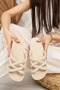 Beige Non-Slip Sole Women's Slippers Washable Non-Slip Slippers Sea Bath Beach Dowry Bundle Slippers - 4