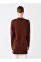 Half Turtleneck Plain Long Sleeve Women's Knitwear Tunic (W3) - 2