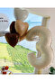Cream Number Balloon Foil Heart Brown Shades Welcome Set - 5