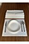 6 Pieces Premium Linen Ecru Color Placemat 35 X 45 cm
