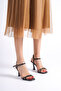 Platinum Padded Thin Spiral Stone Heeled Shoes - 2