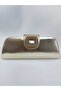 Metalic Gold Color Evening Bag with Gold Buckle