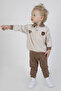 Baby Boy & Child Two Thread Fabric Medium Thickness Polo Collar Knitted Basic Bottom Top Tracksuit Set - 2