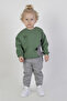 Baby Boy & Child Three Thread Fabric Thick Knitted Basic Bottom Top Tracksuit Set - 3