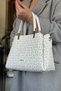 White Color 5 Compartment Women's Hand and Shoulder Bag Fast Shipping Quality Product 2120 - 2