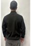 Men's Black Color Long Sleeve Zippered Fleece Sweatshirt Nordic - 3