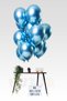 Blue Colored Chrome Balloon 50 Pieces 30 Cm Incredibly Shiny Mirrored Color Vivid Birthday Party Balloon - 6