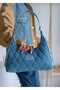 Women's Blue Hand and Shoulder Bag - 3