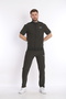 Men's Khaki Sports Lycra Summer Short Sleeve Set - 4