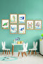 طقم طاولة MDF مكون من 7 قطع